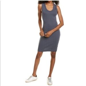 James Perse Grey Strapless Tank Top Dress A7